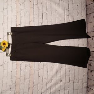 BCBG Maxazria wide leg wool blend slacks trousers black Sz 10